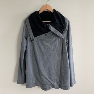 Lulu Lemon Grey Savasana Wrap Sweater.